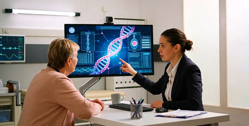 讷河居民查看基因检测报告面露困