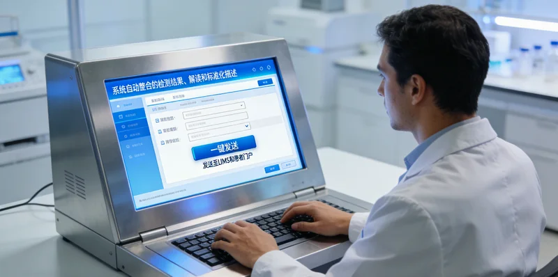 安丘家庭与医生共同查看基因检测