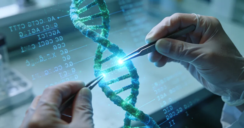 专业基因检测实验室内技术人员进