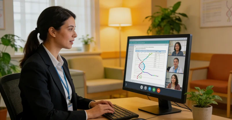 凌海患者与医生进行动脉瘤遗传咨