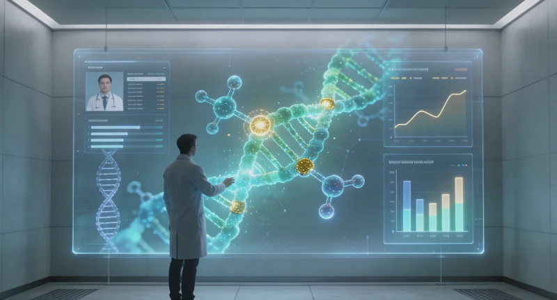 承德医生与患者共同查看基因检测