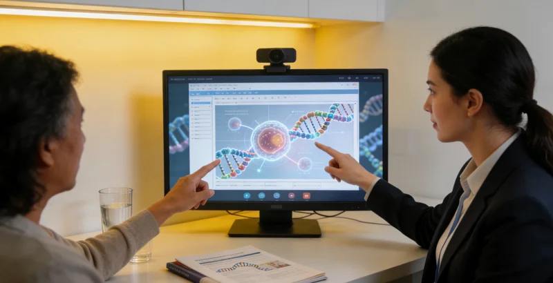 楚雄家庭与医生进行遗传咨询场景