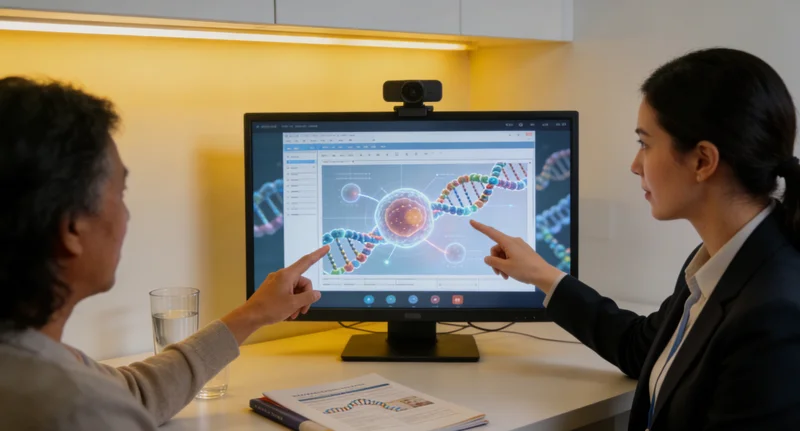 大安市民进行专业遗传咨询场景