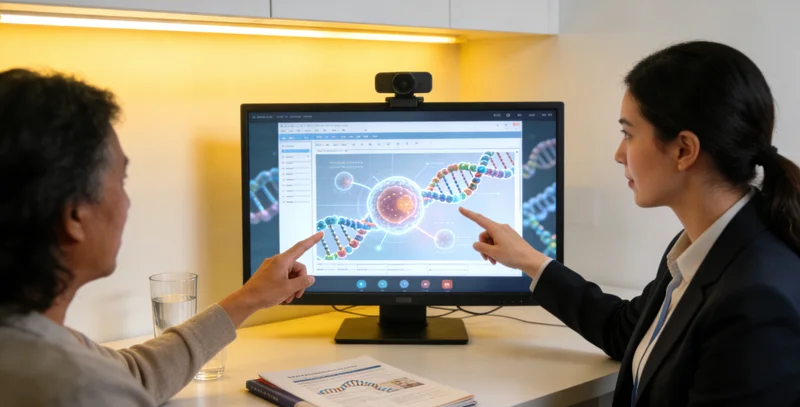 华蓥居民进行遗传咨询场景图