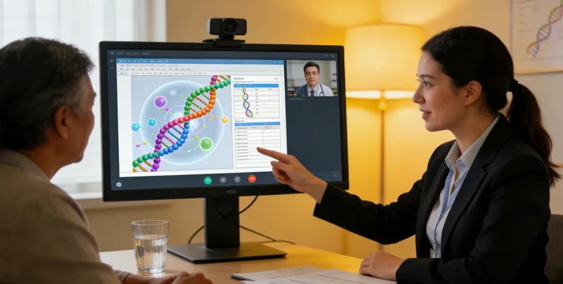 阿克苏家庭与医生进行遗传咨询沟