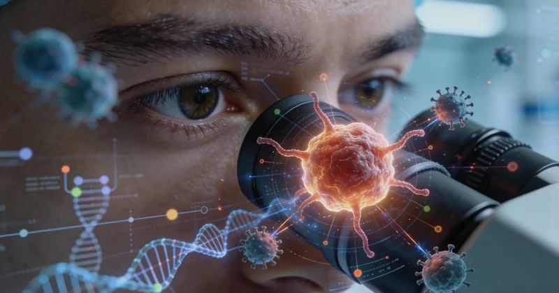 象征结直肠癌靶向治疗希望的抽象