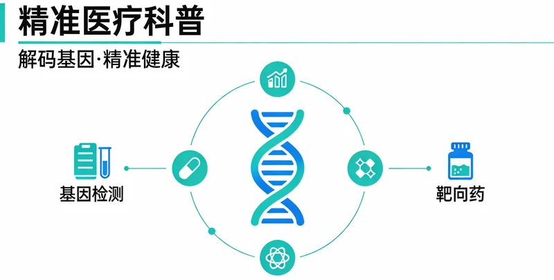 象征精准医疗与希望的抽象概念图
