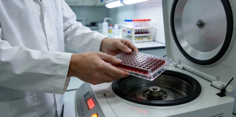 龙口医生与患者共同查看基因检测