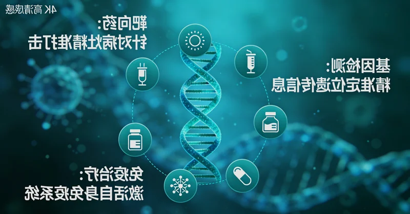 象征精准医疗与希望的抽象概念图