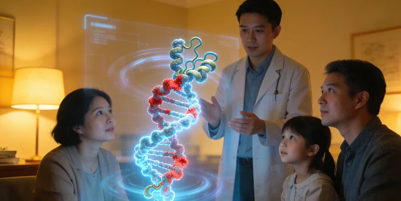 来宾市民在医院遗传咨询门诊与医