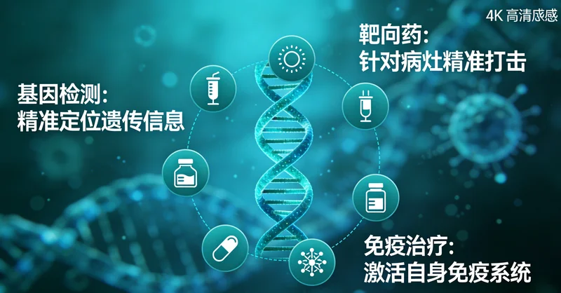RET基因测序原理科技示意图