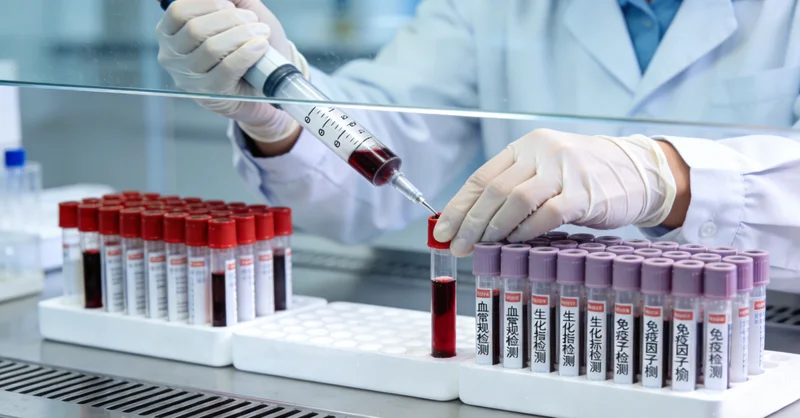 咸宁女性在医院进行甲状腺B超检