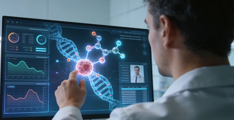 新民医生在办公室解读基因检测报