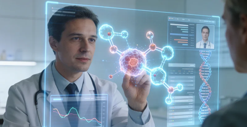 巴中女性与医生查看基因检测报告