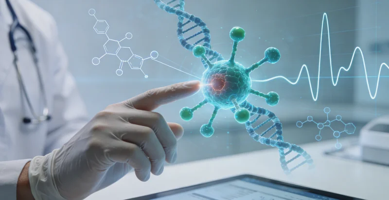 高密肺癌患者与医生讨论基因检测