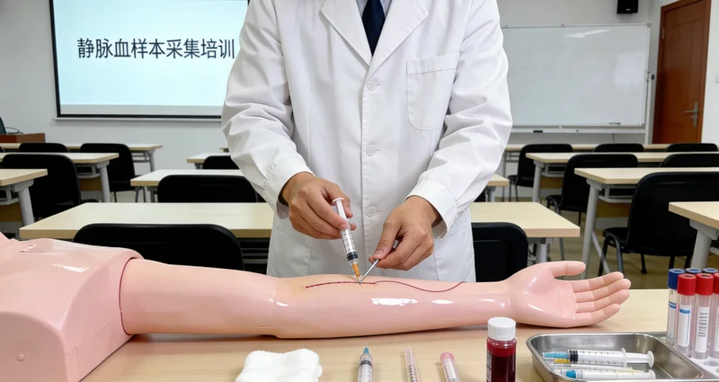 文山护士进行静脉采血用于基因检