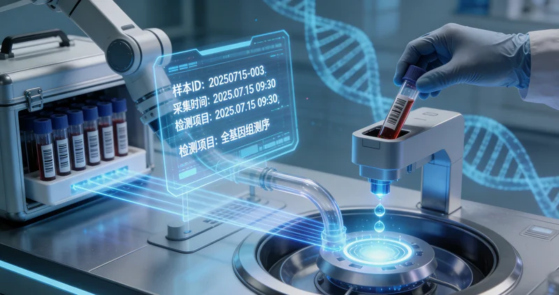 专业护士采集血样放入冷链箱特写