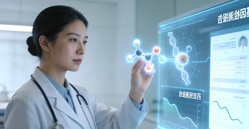 奈曼医生与患者家属共同查看基因