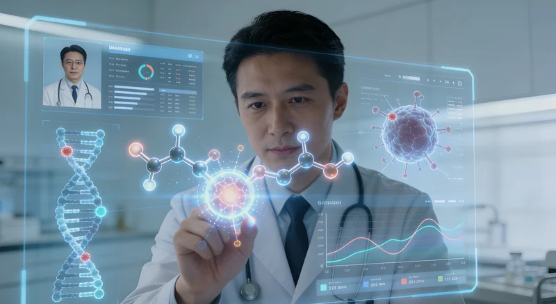 蒙自女性在医生诊室查看子宫内膜