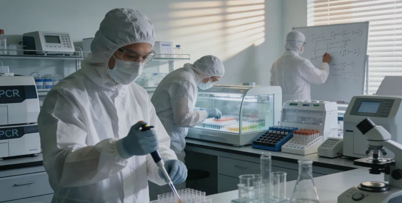 汉中居民与医生共同查看解读基因