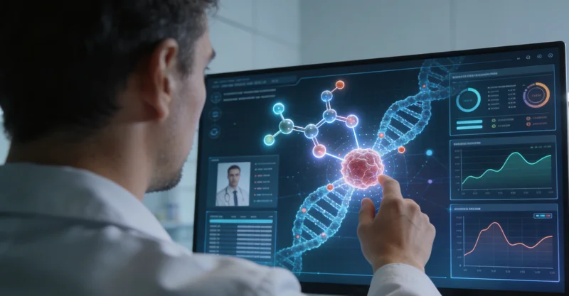 昌吉医生与患者共同查看基因检测