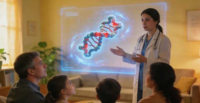 秦皇岛家庭进行遗传咨询场景示意