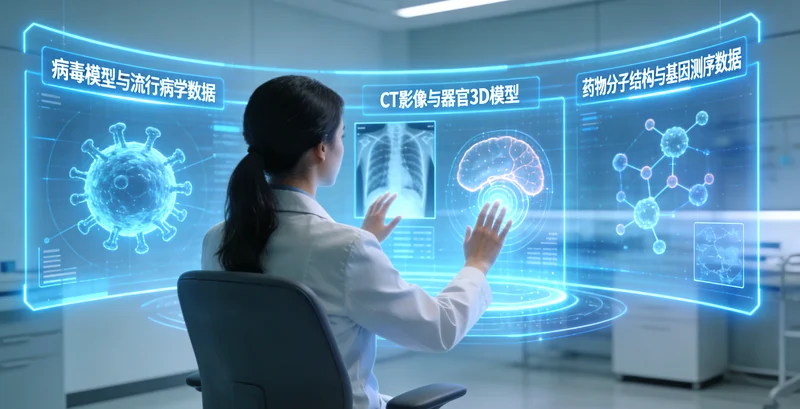 乐山城市景观与现代化医院建筑结