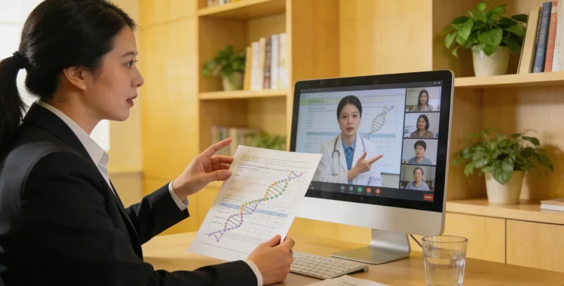 凯里市民阅读基因检测报告并与咨