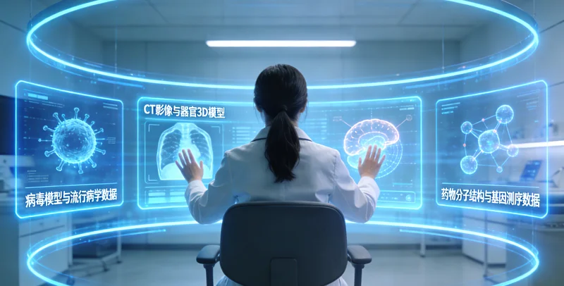 西双版纳患者查看脑部MRI影像