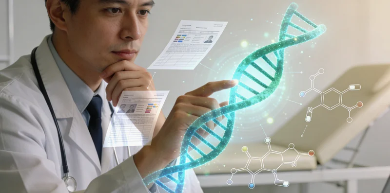 海宁家庭与医生共同查看基因检测