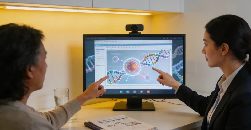 遗传咨询师为河间家庭解读基因检