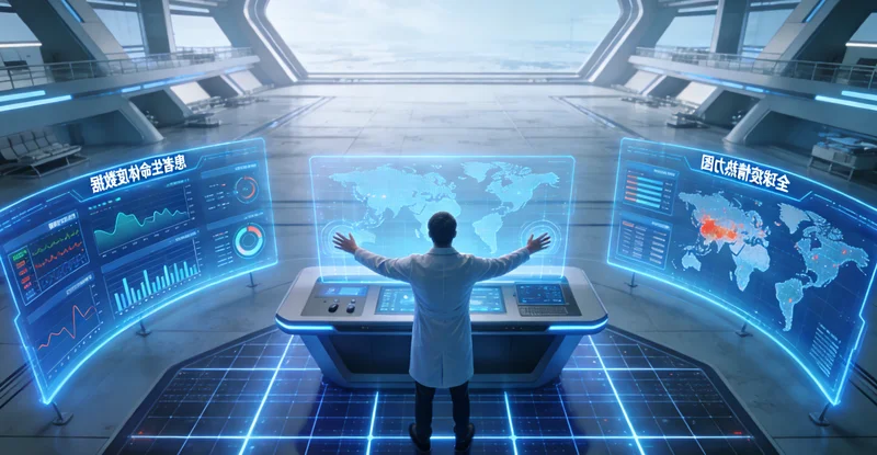 高科技基因测序实验室内部工作场