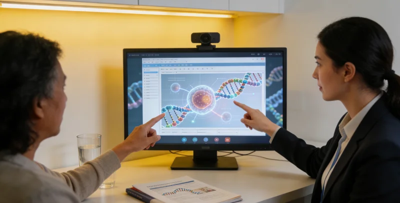 商丘家庭进行健康与遗传咨询场景