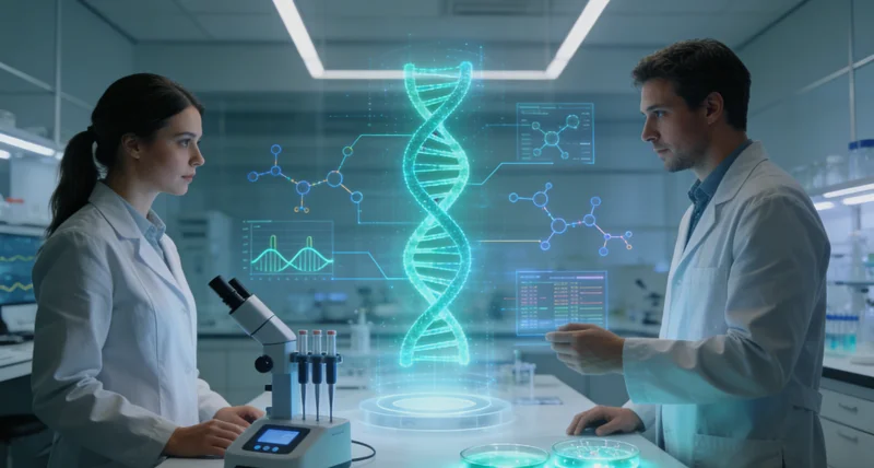 樟树女性与医生讨论基因检测报告