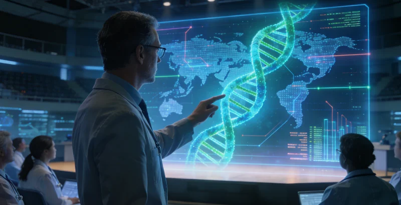 阜阳女性在医院进行遗传咨询场景