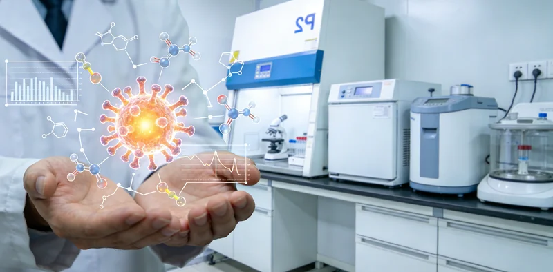 海林基因检测实验室正在进行样本