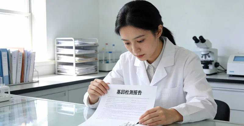 大冶家庭共同查看基因检测报告后