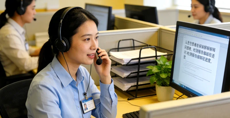 阿荣旗患者与医生共同查看基因检