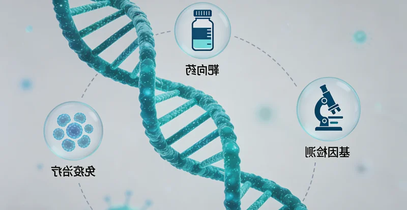 象征肺癌靶向治疗的示意图与药物