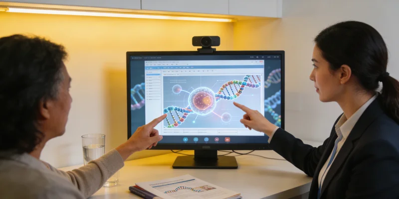 眉山遗传咨询顾问为家庭讲解基因