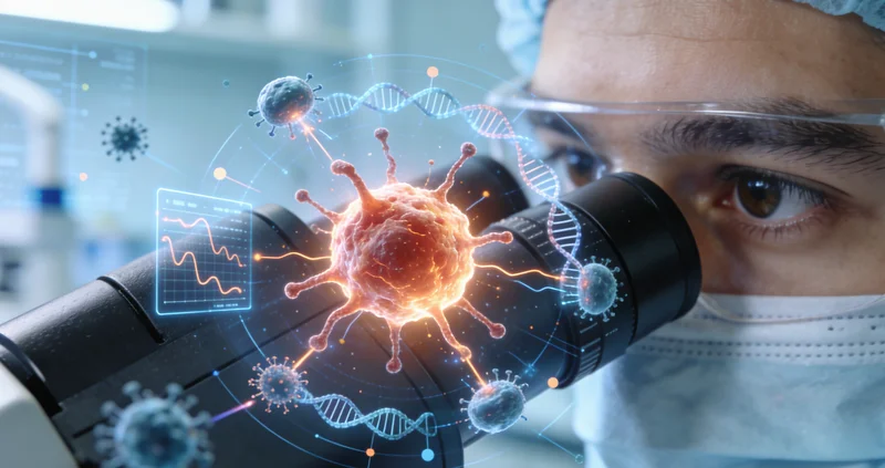 弥勒医生与患者共同查看MRD检