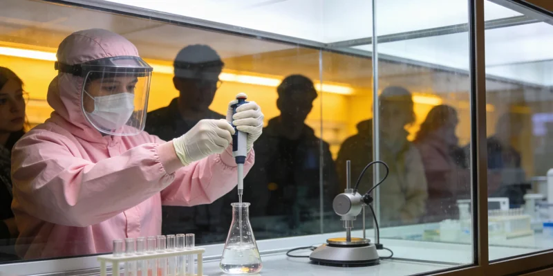 高科技基因测序仪器工作场景