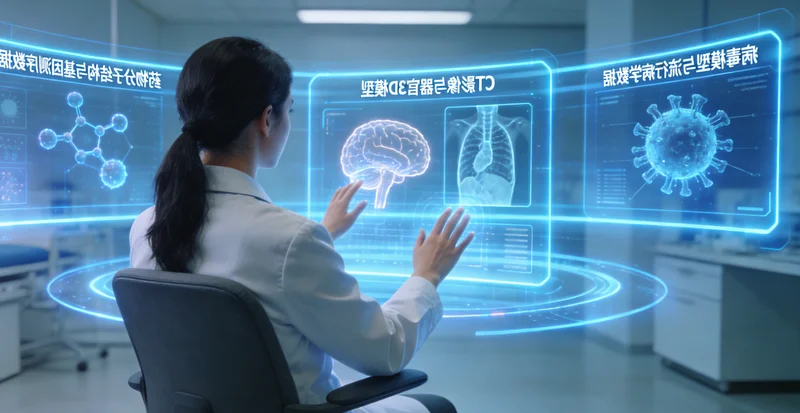 哈尔滨松花江畔城市夜景象征医疗