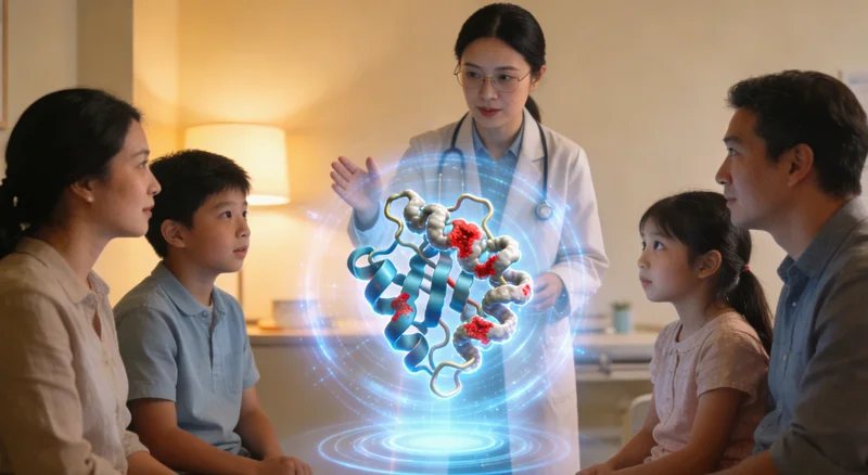 马尔康家庭共同讨论遗传健康问题