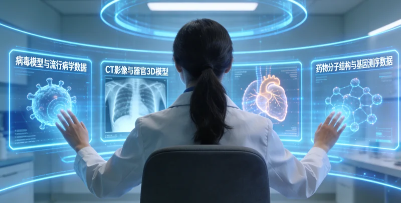 枝江女性在诊室与医生共同查看检