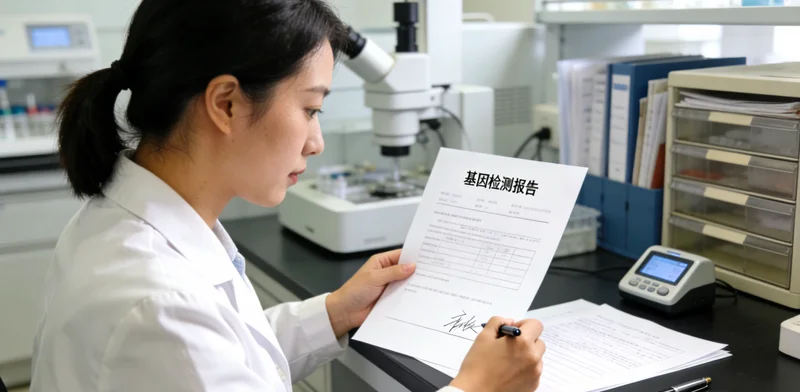 牡丹江女性查看基因检测报告表情