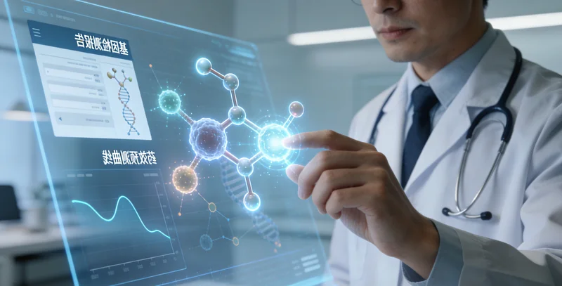 上海医生在诊室为患者解读基因检