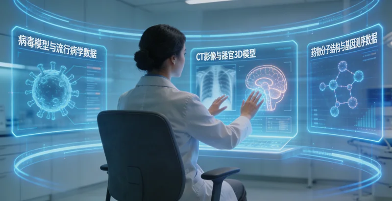 丽江市民查看肺部CT报告，表情