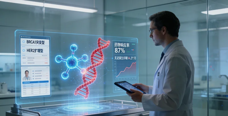 象征精准医疗的示意图,如钥匙开