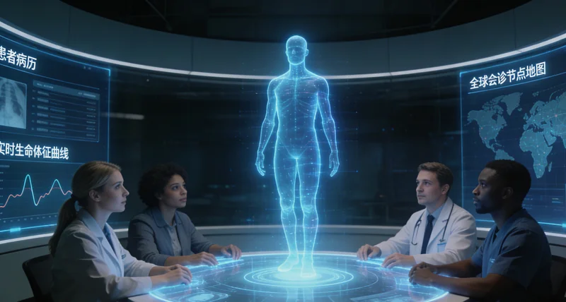 连云港夜色中的灯塔象征着医疗科